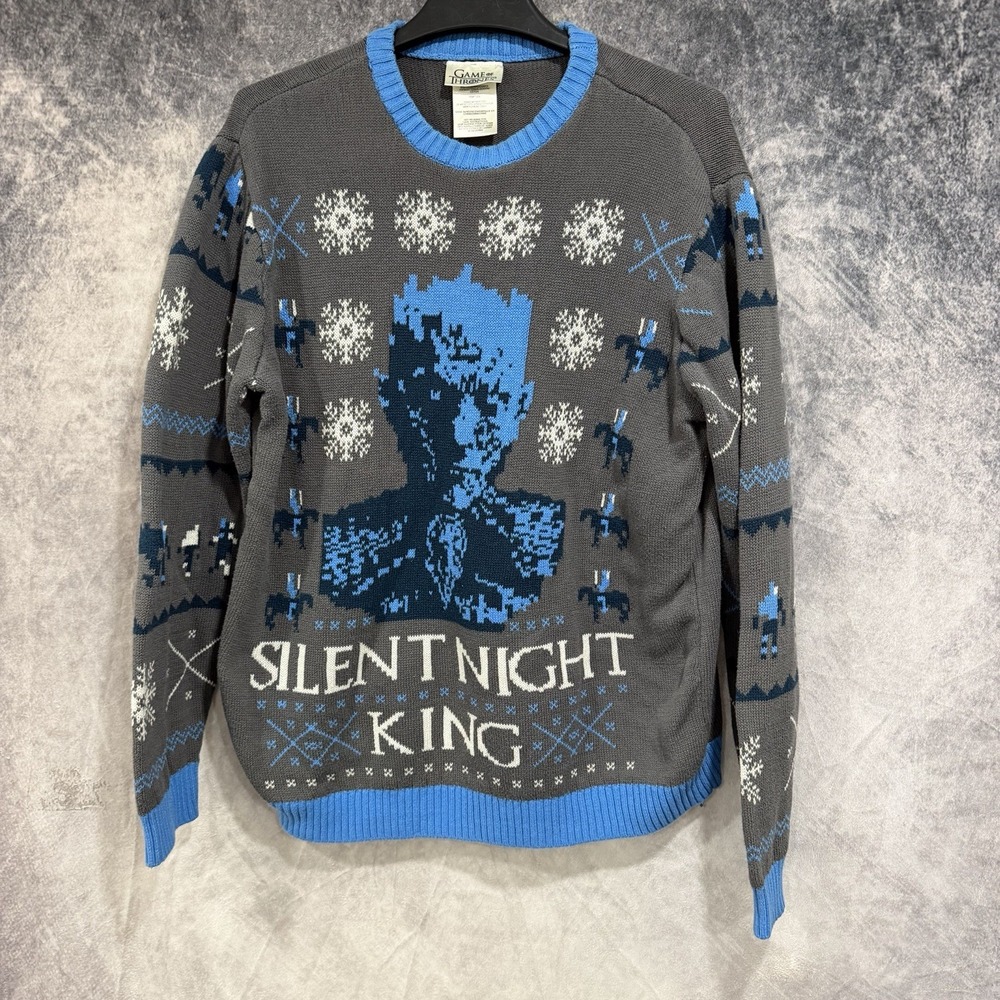 Game of Thrones HBO "Silent Night King" Ugly Christmas Sweater — Men's Large